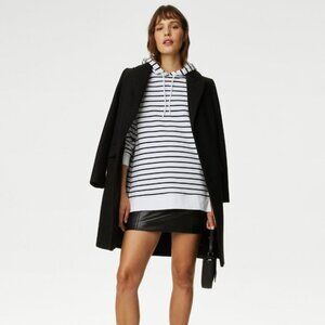 M&S COLLECTION Pure Cotton Striped Longline Hoodie